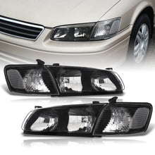 Load image into Gallery viewer, Toyota Camry 2000-2001 Factory Style Headlights + Corners Black Housing Clear Len Clear Reflector