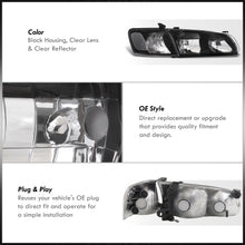 Load image into Gallery viewer, Toyota Camry 2000-2001 Factory Style Headlights + Corners Black Housing Clear Len Clear Reflector
