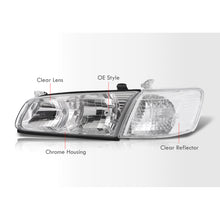 Load image into Gallery viewer, Toyota Camry 2000-2001 Factory Style Headlights + Corners Chrome Housing Clear Len Clear Reflector