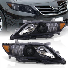Load image into Gallery viewer, Toyota Camry 2010-2011 Factory Style Projector Headlights Black Housing Clear Len Amber Reflector