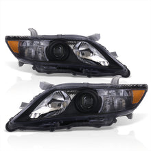 Load image into Gallery viewer, Toyota Camry 2010-2011 Factory Style Projector Headlights Black Housing Clear Len Amber Reflector