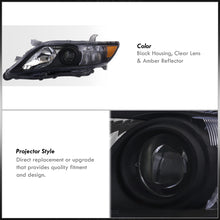 Load image into Gallery viewer, Toyota Camry 2010-2011 Factory Style Projector Headlights Black Housing Clear Len Amber Reflector