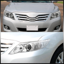 Load image into Gallery viewer, Toyota Camry 2010-2011 Factory Style Projector Headlights Chrome Housing Clear Len Clear Reflector