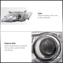 Load image into Gallery viewer, Toyota Camry 2010-2011 Factory Style Projector Headlights Chrome Housing Clear Len Clear Reflector