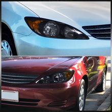 Load image into Gallery viewer, Toyota Camry 2002-2004 Factory Style Headlights Black Housing Clear Len Amber Reflector