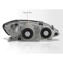 Load image into Gallery viewer, Toyota Camry 2002-2004 Factory Style Headlights Black Housing Clear Len Amber Reflector