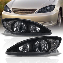 Load image into Gallery viewer, Toyota Camry 2002-2004 Factory Style Headlights Black Housing Clear Len Clear Reflector