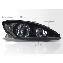 Load image into Gallery viewer, Toyota Camry 2002-2004 Factory Style Headlights Black Housing Clear Len Clear Reflector