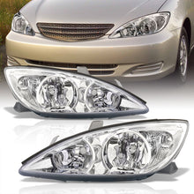 Load image into Gallery viewer, Toyota Camry 2002-2004 Factory Style Headlights Chrome Housing Clear Len Clear Reflector
