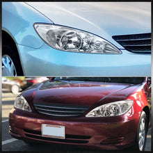 Load image into Gallery viewer, Toyota Camry 2002-2004 Factory Style Headlights Chrome Housing Clear Len Clear Reflector