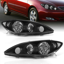 Load image into Gallery viewer, Toyota Camry 2005-2006 Factory Style Headlights Black Housing Clear Len Clear Reflector