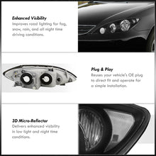 Load image into Gallery viewer, Toyota Camry 2005-2006 Factory Style Headlights Black Housing Clear Len Clear Reflector