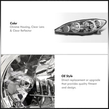 Load image into Gallery viewer, Toyota Camry 2005-2006 Factory Style Headlights Chrome Housing Clear Len Clear Reflector