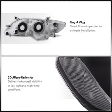 Load image into Gallery viewer, Toyota Camry 2007-2009 Factory Style Projector Headlights Black Housing Clear Len Clear Reflector