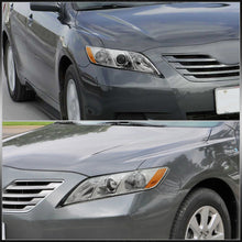 Load image into Gallery viewer, Toyota Camry 2007-2009 Factory Style Projector Headlights Chrome Housing Clear Len Amber Reflector