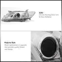 Load image into Gallery viewer, Toyota Camry 2007-2009 Factory Style Projector Headlights Chrome Housing Clear Len Clear Reflector