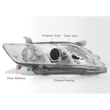 Load image into Gallery viewer, Toyota Camry 2007-2009 Factory Style Projector Headlights Chrome Housing Clear Len Clear Reflector