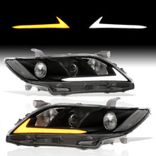 Load image into Gallery viewer, Toyota Camry 2007-2009 Sequential LED DRL Bar Factory Style Headlights Black Housing Clear Len Clear Reflector