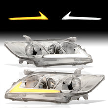 Load image into Gallery viewer, Toyota Camry 2007-2009 Sequential LED DRL Bar Factory Style Headlights Chrome Housing Clear Len Clear Reflector