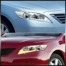 Load image into Gallery viewer, Toyota Camry 2007-2009 Sequential LED DRL Bar Factory Style Headlights Chrome Housing Clear Len Clear Reflector