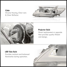 Load image into Gallery viewer, Toyota Camry 2007-2009 Sequential LED DRL Bar Factory Style Headlights Chrome Housing Clear Len Clear Reflector