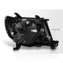 Load image into Gallery viewer, Toyota Tacoma 2005-2011 LED DRL Bar Projector Headlights Black Housing Clear Len Clear Reflector