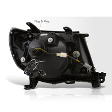 Load image into Gallery viewer, Toyota Tacoma 2005-2011 LED DRL Bar Projector Headlights Chrome Housing Clear Len Clear Reflector