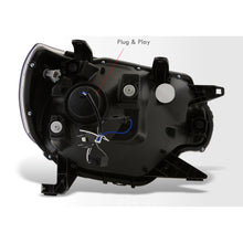 Load image into Gallery viewer, Toyota Tacoma 2012-2015 LED DRL Bar Projector Headlights Chrome Housing Clear Len Clear Reflector