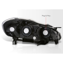 Load image into Gallery viewer, Toyota Corolla 2003-2008 Factory Style Headlights Black Housing Clear Len Amber Reflector