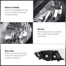 Load image into Gallery viewer, Toyota Corolla 2009-2010 Factory Style Headlights Black Housing Clear Len Amber Reflector