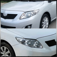 Load image into Gallery viewer, Toyota Corolla 2009-2010 Factory Style Headlights Chrome Housing Clear Len Clear Reflector