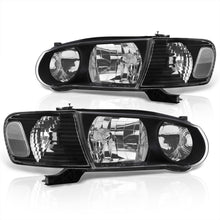 Load image into Gallery viewer, Toyota Corolla 2001-2002 Factory Style Headlights + Corners Black Housing Clear Len Clear Reflector