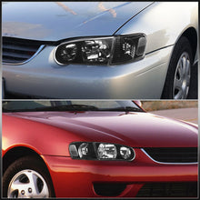 Load image into Gallery viewer, Toyota Corolla 2001-2002 Factory Style Headlights + Corners Black Housing Clear Len Clear Reflector