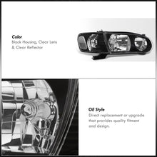 Load image into Gallery viewer, Toyota Corolla 2001-2002 Factory Style Headlights + Corners Black Housing Clear Len Clear Reflector