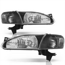 Load image into Gallery viewer, Toyota Corolla 1998-2000 Factory Style Headlights + Corners Black Housing Clear Len Clear Reflector