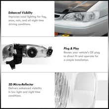 Load image into Gallery viewer, Toyota Corolla 1998-2000 Factory Style Headlights + Corners Chrome Housing Clear Len Clear Reflector