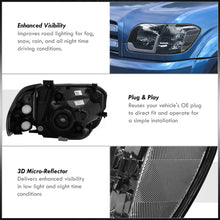 Load image into Gallery viewer, Toyota Tundra (Double Cab / 4 Door Models Only) 2005-2006 / Sequoia 2005-2007 LED DRL Bar Factory Style Headlights + Corners Black Housing Clear Len Clear Reflector