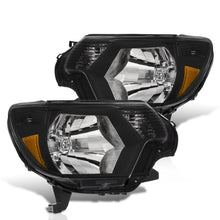 Load image into Gallery viewer, Toyota Tacoma 2012-2015 Factory Style Headlights Black Housing Clear Len Amber Reflector