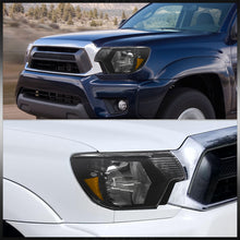 Load image into Gallery viewer, Toyota Tacoma 2012-2015 Factory Style Headlights Black Housing Clear Len Amber Reflector