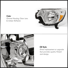 Load image into Gallery viewer, Toyota Tacoma 2012-2015 Factory Style Headlights Chrome Housing Clear Len Amber Reflector