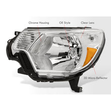 Load image into Gallery viewer, Toyota Tacoma 2012-2015 Factory Style Headlights Chrome Housing Clear Len Amber Reflector