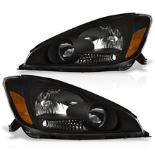 Load image into Gallery viewer, Toyota Sienna 2004-2005 Factory Style Headlights Black Housing Clear Len Amber Reflector (Halogen Models Only)