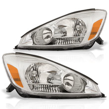 Load image into Gallery viewer, Toyota Sienna 2004-2005 Factory Style Headlights Chrome Housing Clear Len Amber Reflector (Halogen Models Only)