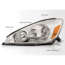 Load image into Gallery viewer, Toyota Sienna 2004-2005 Factory Style Headlights Chrome Housing Clear Len Amber Reflector (Halogen Models Only)