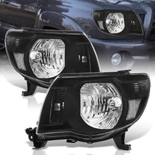 Load image into Gallery viewer, Toyota Tacoma 2005-2011 Factory Style Headlights Black Housing Clear Len Clear Reflector