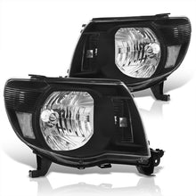 Load image into Gallery viewer, Toyota Tacoma 2005-2011 Factory Style Headlights Black Housing Clear Len Clear Reflector