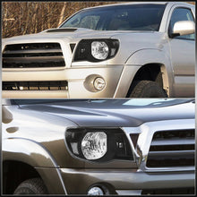Load image into Gallery viewer, Toyota Tacoma 2005-2011 Factory Style Headlights Black Housing Clear Len Clear Reflector