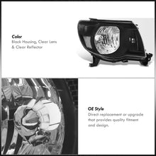 Load image into Gallery viewer, Toyota Tacoma 2005-2011 Factory Style Headlights Black Housing Clear Len Clear Reflector