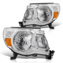 Load image into Gallery viewer, Toyota Tacoma 2005-2011 Factory Style Headlights Chrome Housing Clear Len Amber Reflector