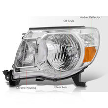 Load image into Gallery viewer, Toyota Tacoma 2005-2011 Factory Style Headlights Chrome Housing Clear Len Amber Reflector